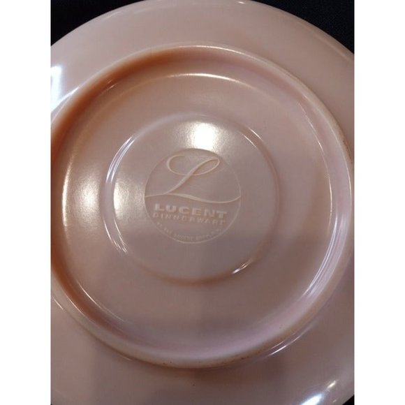 Lucent Dinnerware Vintage Pale Pink Small Plates 6" -SCUFFS,‎ MARKS (9d2) - Picture 7 of 7